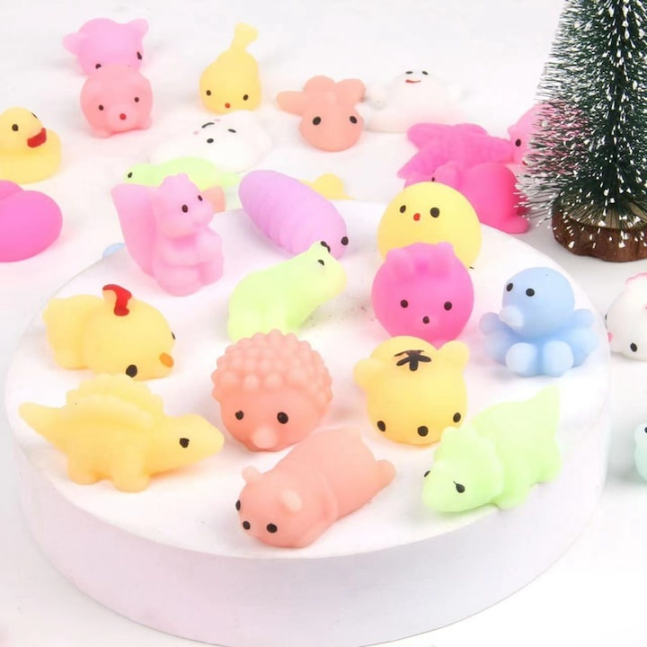 Set 50 jucarii antistres squishy, diverse modele si culori, senzoriale pentru copii, material moale si elastic, multicolor [5]