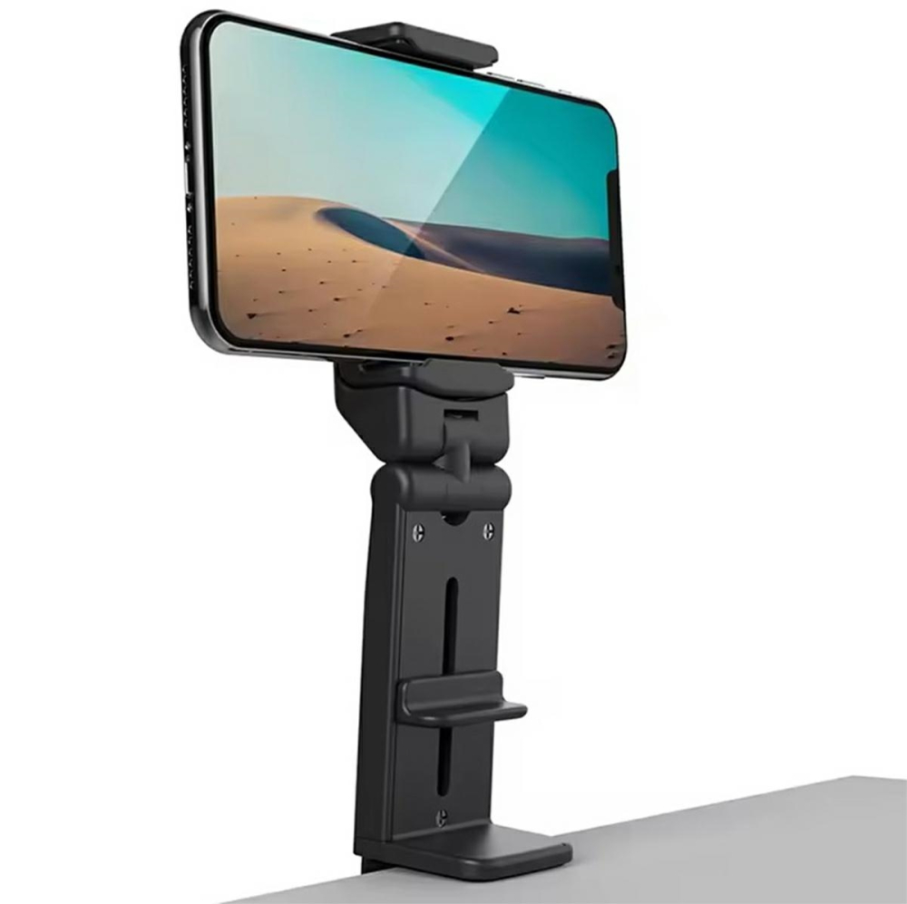 Suport universal pentru telefon, ABS, reglabil, rotire 360°, multifunctional, 9.3 x 3.7 x 3.5 cm, negru [12]