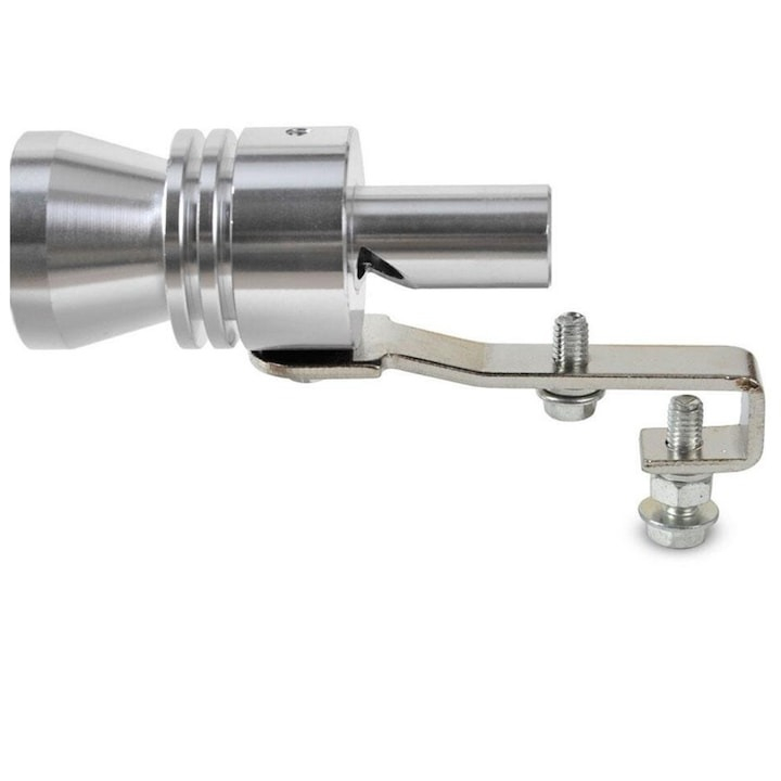 Fluier auto pentru toba, montare pe teava de esapament, marime S, otel, argintiu [3]