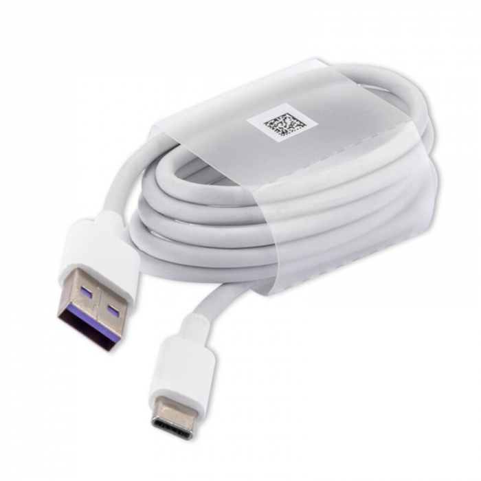Cablu transfer de date si incarcare rapida USB - type C, 3.3A, lungime 100 cm - Alb [5]