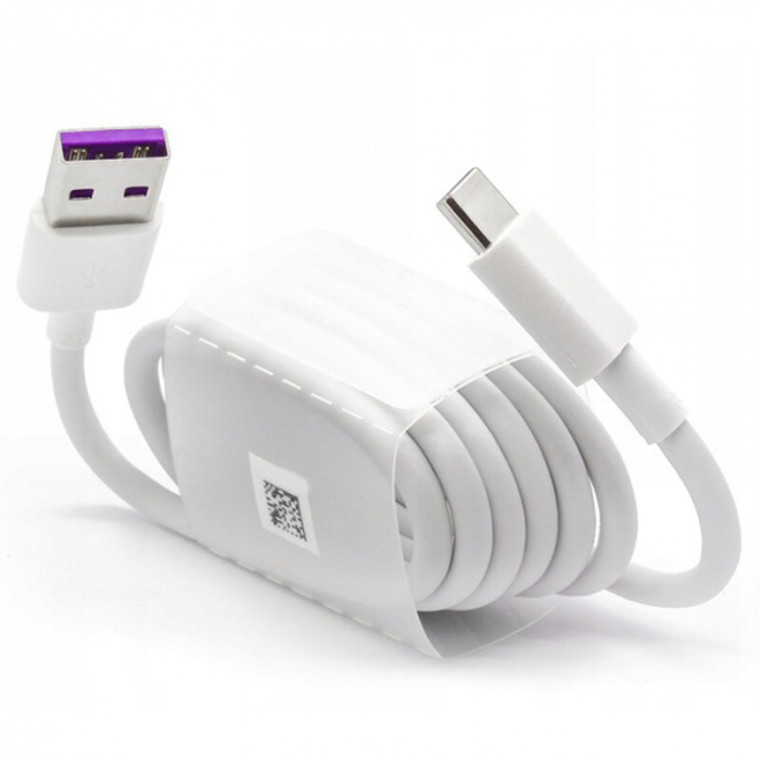 Cablu transfer de date si incarcare rapida USB - type C, 3.3A, lungime 100 cm - Alb [2]