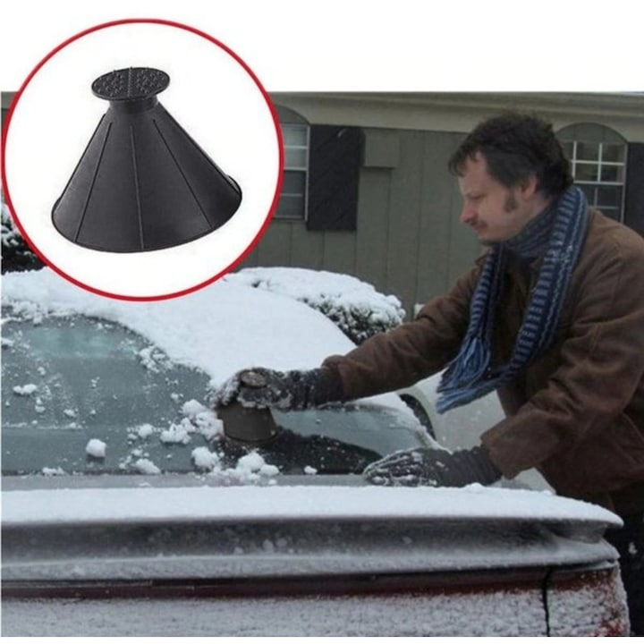Racleta auto pentru zapada, conica, diametru 14 cm, negru [8]