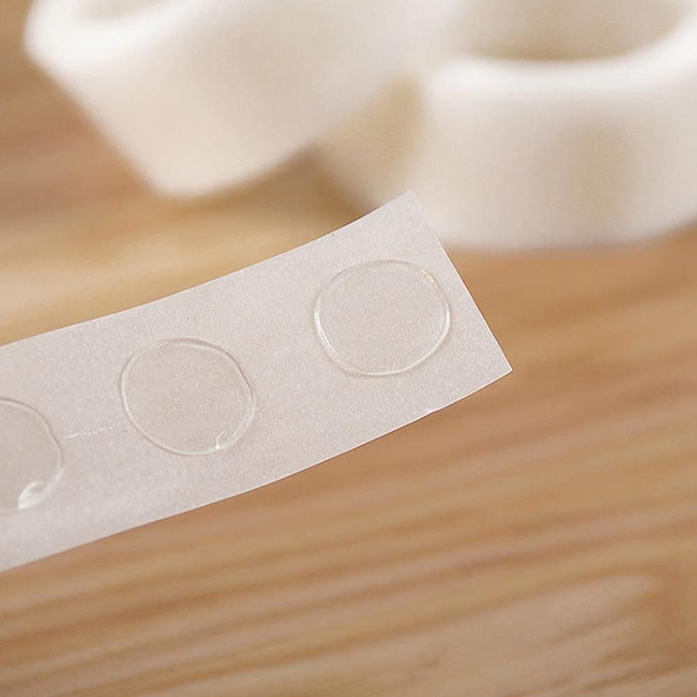 Banda dublu adeziva, 100 buline, pentru lipirea baloanelor, diametru bulina 1.2 cm, diverse suprafete, transparenta [4]