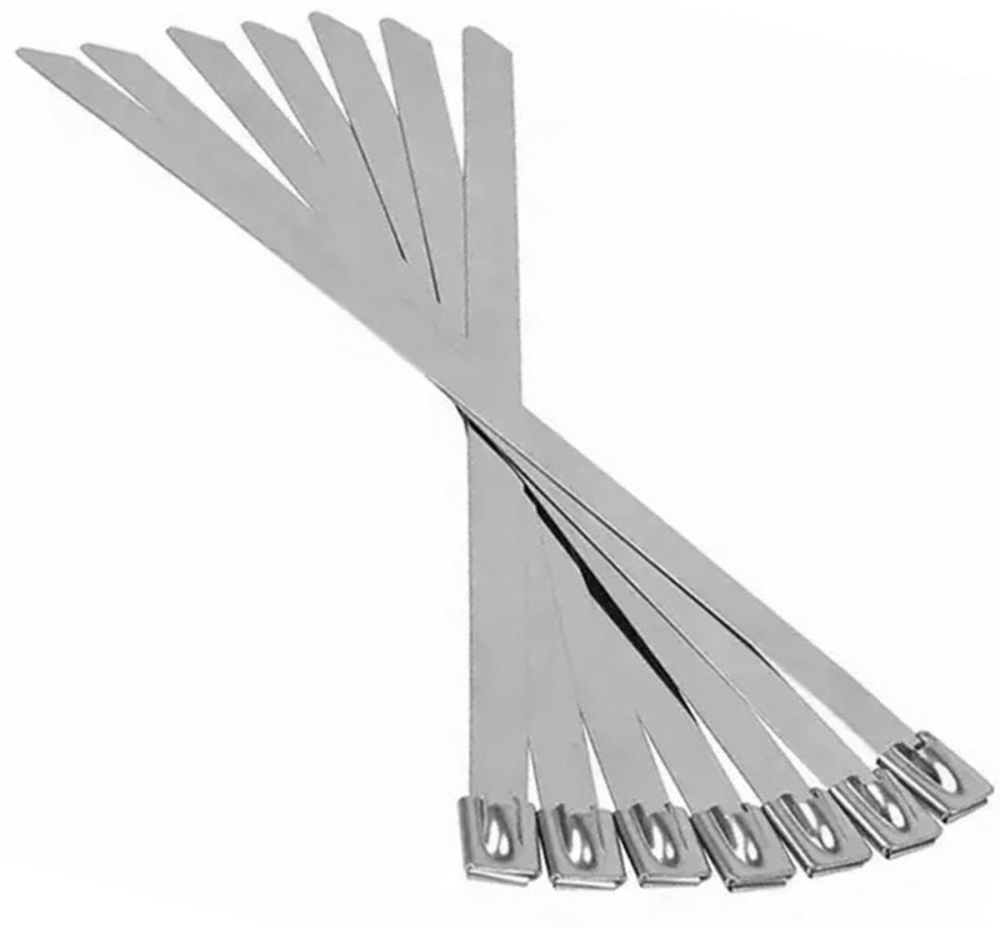 Set 100 coliere prindere, otel inoxidabil, pentru cabluri, tevi, reglabile, universale, 4.6 x 300 mm, argintiu [10]