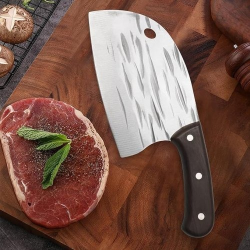 Satar de bucatarie, otel inoxidabil/lemn, maner ergonomic, 25 cm [14]