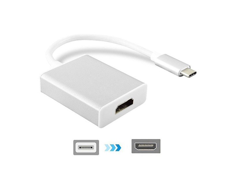 Adaptor USB 3.1 Tip-C tata la HDMI mama, cablu 10 cm, alb [8]