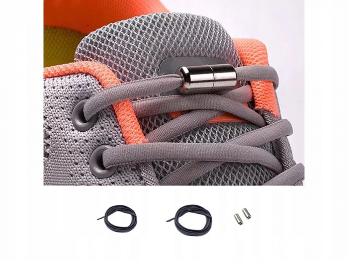 Set 2 sireturi reglabile cu 2 prinderi metalice la capete - Negru [7]