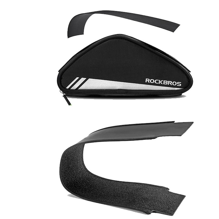 Geanta pentru bicicleta, 0.7l, prindere pe cadru, 22.5 x 4.5 x 10.5 cm, impermeabila [4]
