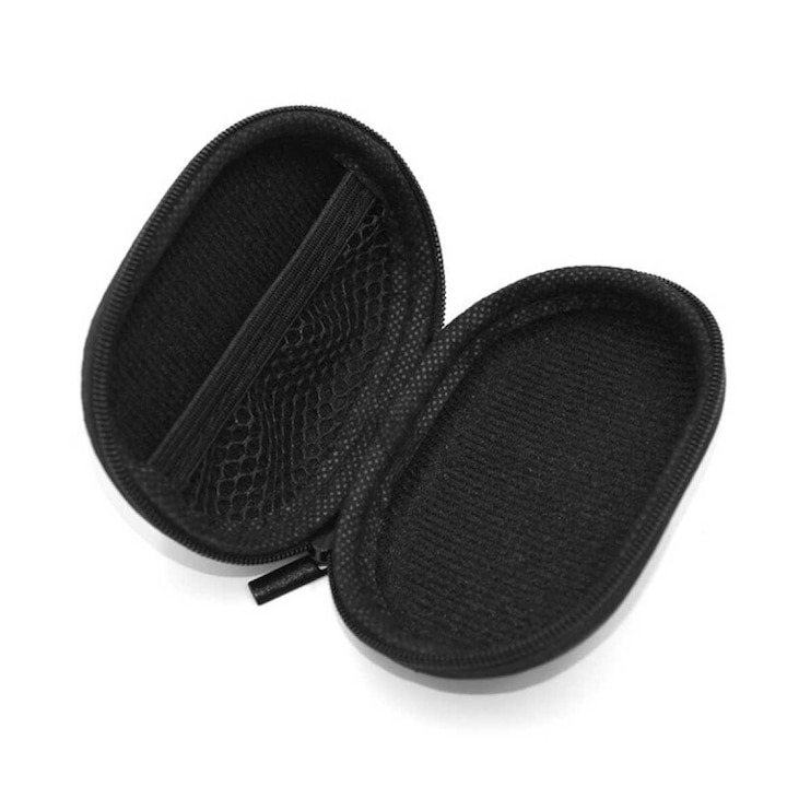 Husa de protectie pentru casti, universala, cu fermoar, negru [2]