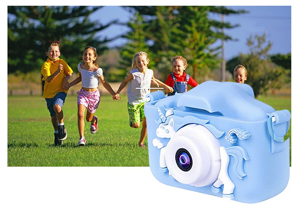 Aparat foto pentru copii,rezolutie 1080P HD,ecran 2 inch,12 MP, unicorn - Albastru [7]