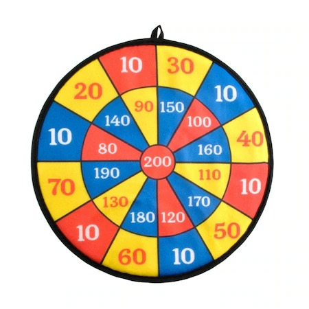 Joc de darts pentru copii cu 2 sageti si 2 mingi,material velcro,diametru 36 cm - Multicolor [9]