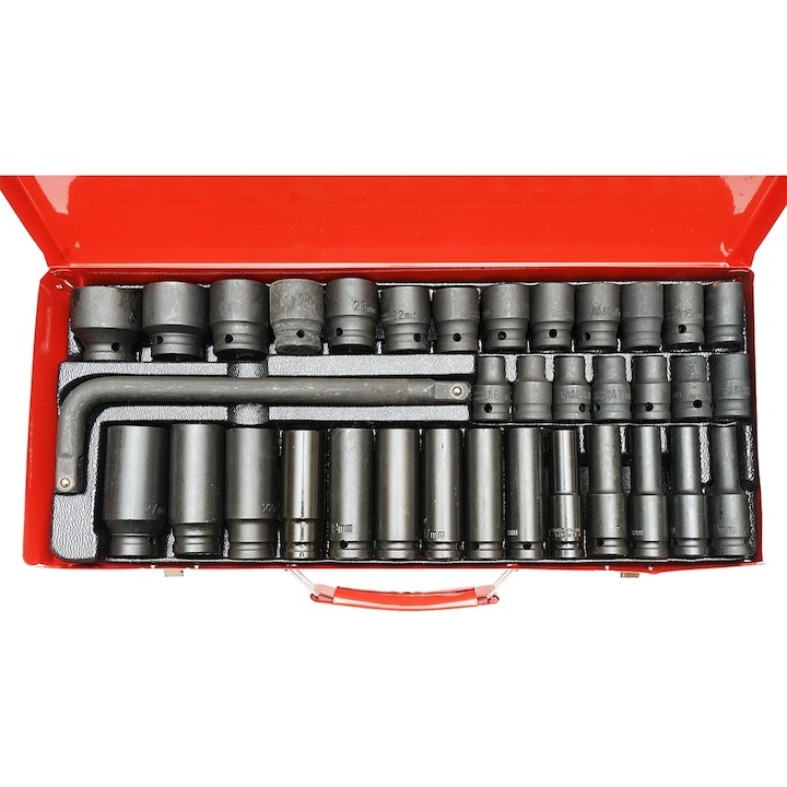 Trusa chei tubulare, 35 piese, chrome vanadium, 8-32 mm [2]