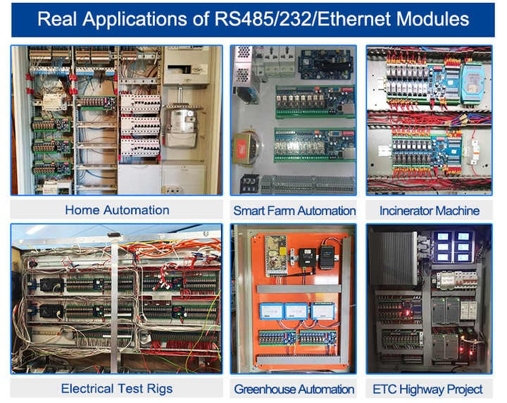 Modul 32 canale Ethernet Input, alimentare 24V DC, Port comunicatie RS485, RS232, Ethernet RJ45, protocol Modbus RTU/TCP, suport monare pe sina, ABS, multicolor, extensie pentru PLC. [4]
