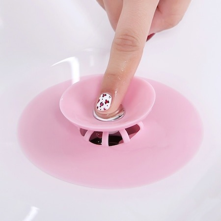 Dop chiuveta/cada din silicon, universal, rezistent la temperaturi ridicate/scazute - Roz [4]