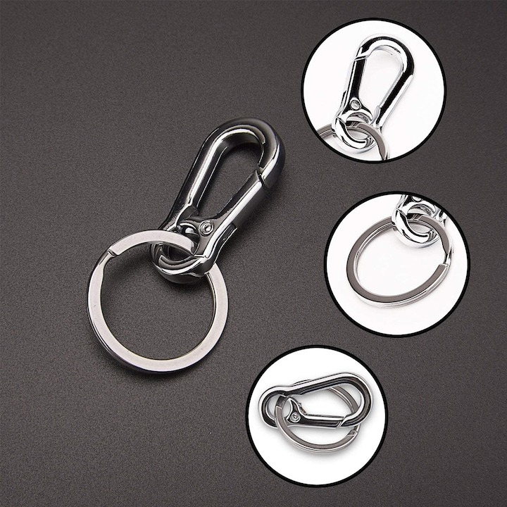 Set 12 brelocuri tip carabina, 8.5 x 4 cm, metal, argintiu [4]