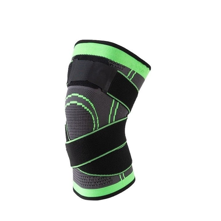 Set 2x Genunchiera elastica ajustabila cu bretele elastice, bandaj pentru genunchi [5]