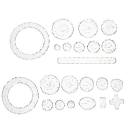 Set pentru desen, spirograf, sabloane transparente, 35 piese [6]