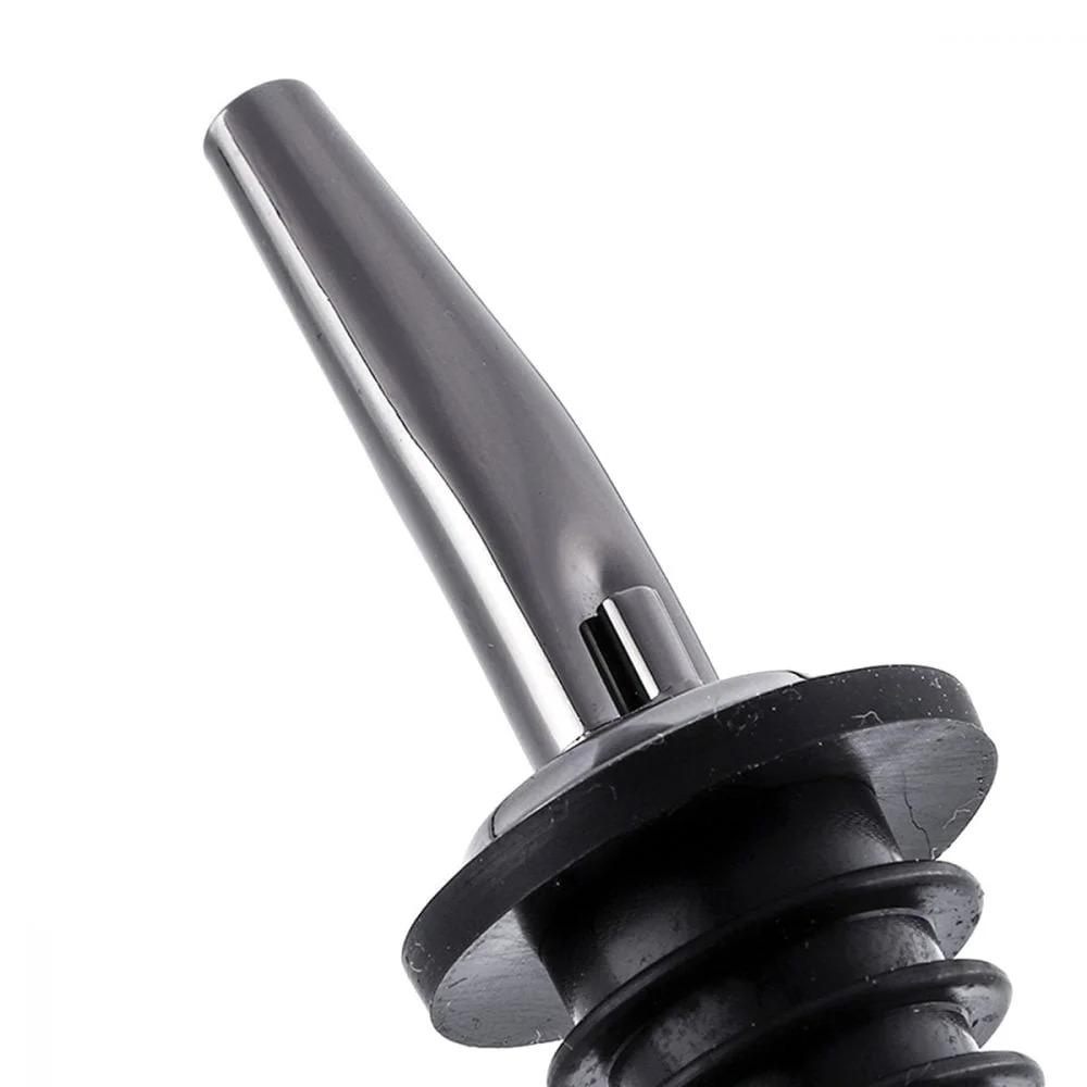 Dop cu picurator pentru bauturi, otel inoxidabil, 10.8 x 2.9 cm, negru [3]