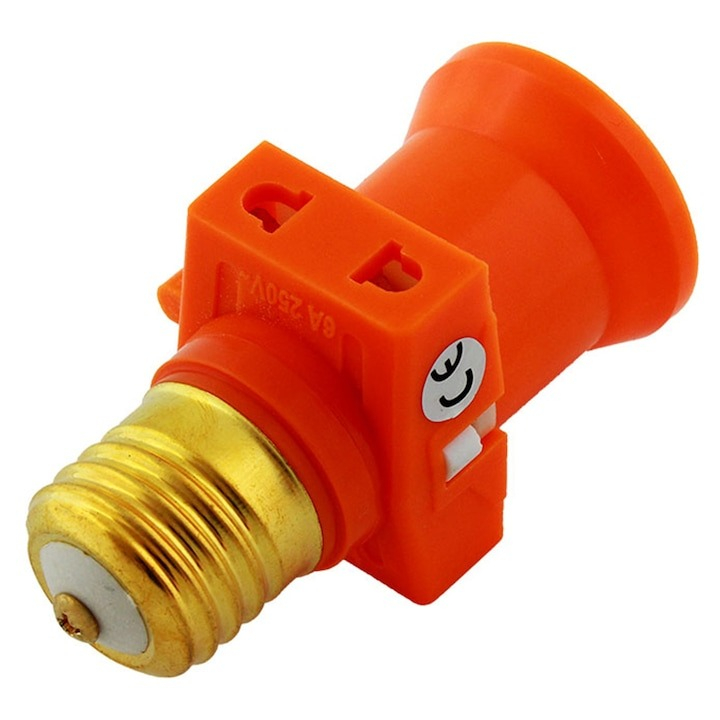 Dulie cu soclu E27, adaptor electric, conectare a 2 dispozitive, cu intrerupator, 60W, 4A, 220-250V [3]