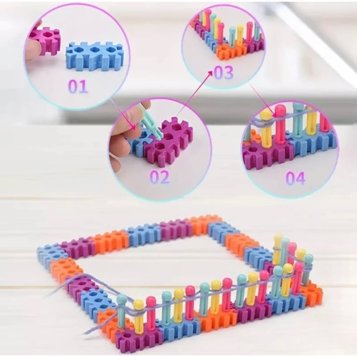 Kit pentru confectionare bratari, accesorii, pentru copii, margele, snururi, DIY, multicolor [3]