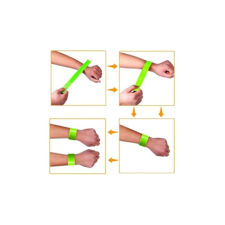 Banda reflectorizanta pentru siguranta, portocaliu, 30 x 3 cm [5]