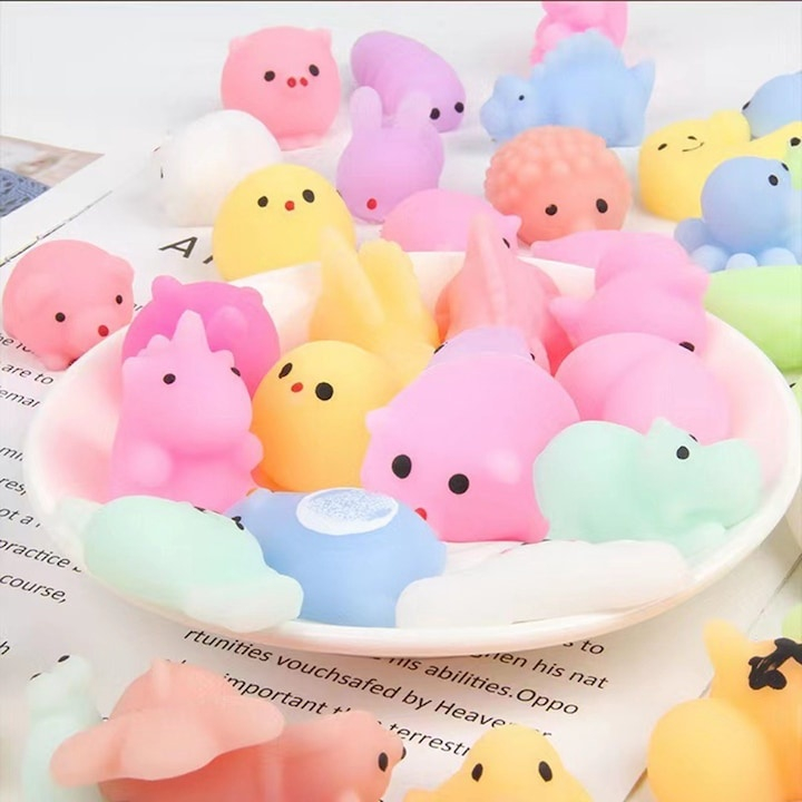Set 50 jucarii antistres squishy, diverse modele si culori, senzoriale pentru copii, material moale si elastic, multicolor [4]