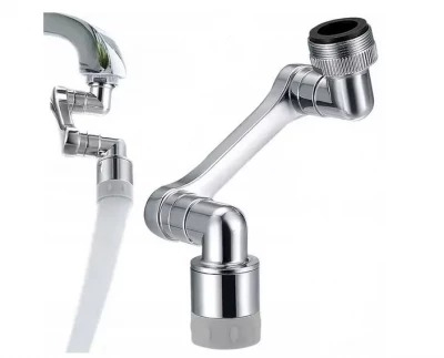 Extensie robinet, rotatie 360°, 2 moduri de pulverizare, 9.5 cm, argintiu [8]