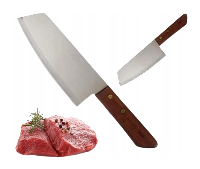 Cutit de bucatarie, lama otel inoxidabil, maner lemn, pentru carne legume, lungime totala 28 cm [4]