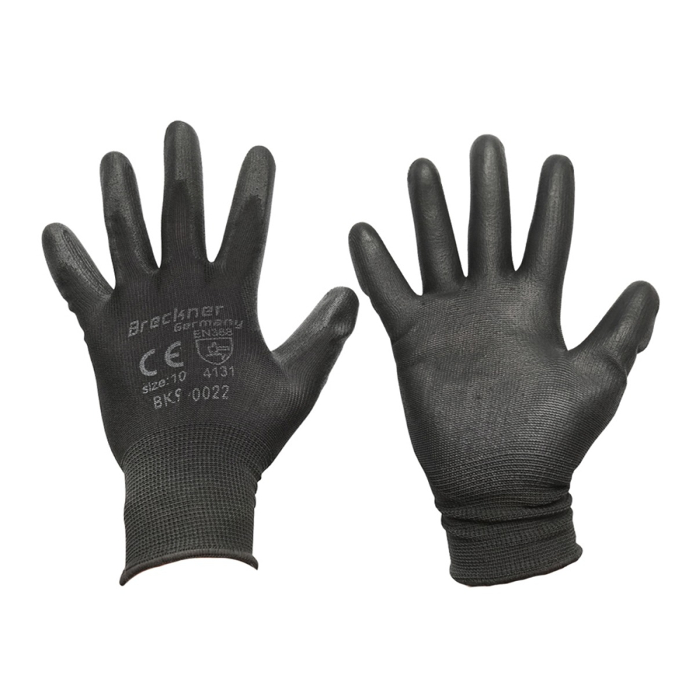 Set manusi de lucru, protectie, sintetice, cauciucate, marimea 10, negru [2]