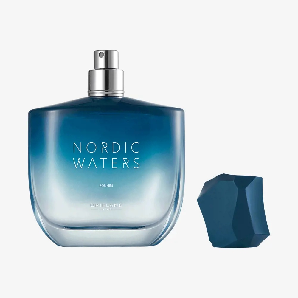 Apa de parfum barbati Oriflame Nordic Waters Infinite Blue 75 ml cu note acvatice profunde si baza lemnoasa calda, aroma intensa si revigoranta [2]