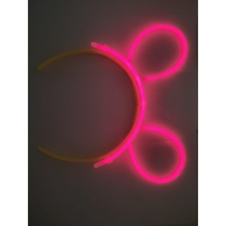 Cordeluta cu urechi, decorativa, fluorescenta, pentru petreceri, festivaluri, plastic, rosu [5]