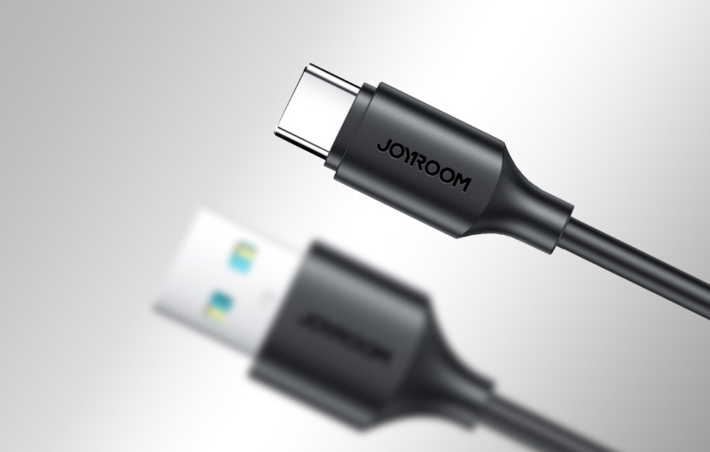 Cablu USB A la USB-C, pentru incarcare si transfer date, lungime 25 cm, 3A, 480 Mbps, negru [2]