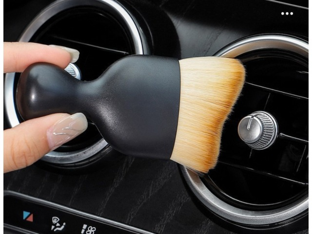 Perie pentru curatare interior auto, plastic/nailon, negru [5]