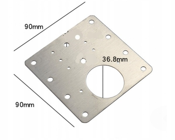 Placa pentru reparatii balamale, otel inoxidabil, 6 suruburi, 9 x 9 cm, universala, argintiu [8]
