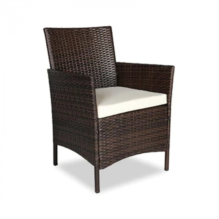 Set mobilier complet de gradina din 4 piese,2 fotolii, 1 canapea,1 masuta - Maro [4]