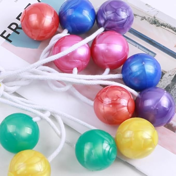 Jucarie interactiva, set 2 bile clackers, antistres, pentru adulti si copii, plastic, 40 mm, visiniu [2]