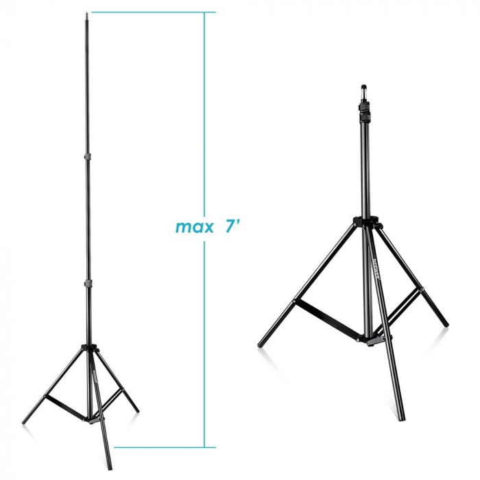 Set 2 Trepiede Neewer reglabile,filet universal 1/4,cu husa, pentru studio 72 cm - 200 cm [6]