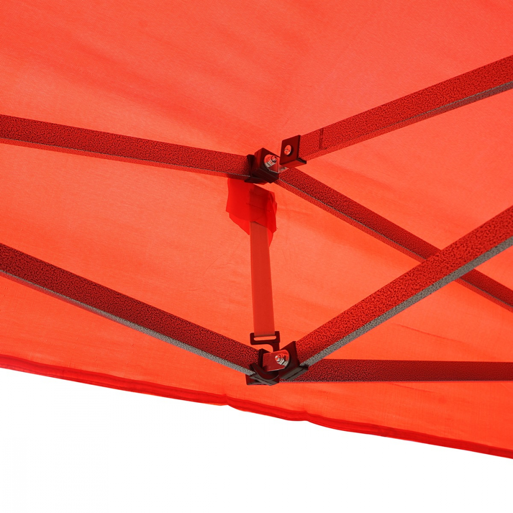 Cort tip pavilion, 3x6 m, fara pereti laterali, pliabil, poliester impermeabil, rosu [5]