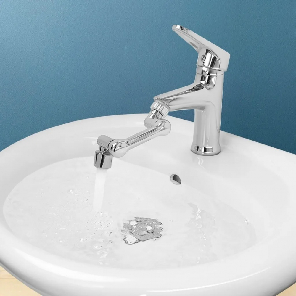 Extensie robinet, rotatie 360°, 2 moduri de pulverizare, 9.5 cm, argintiu [4]