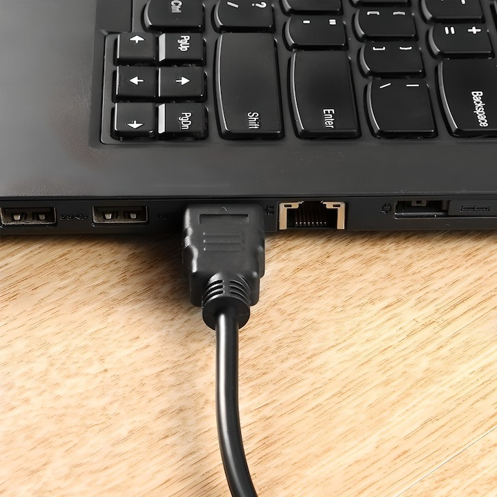 Adaptor convertor HDMI tata la VGA mama, jack 3.5 mm audio mama, cablu audio, 25 cm, negru [3]