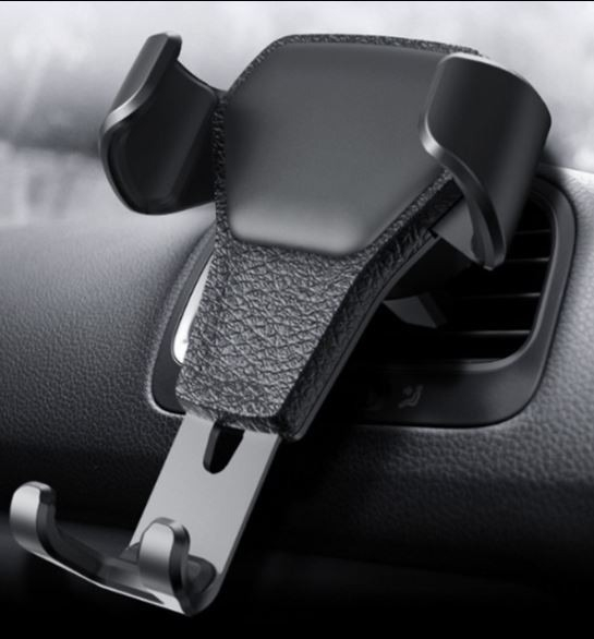 Suport auto pentru telefon, prindere pe grila de ventilatie, universal, negru [8]