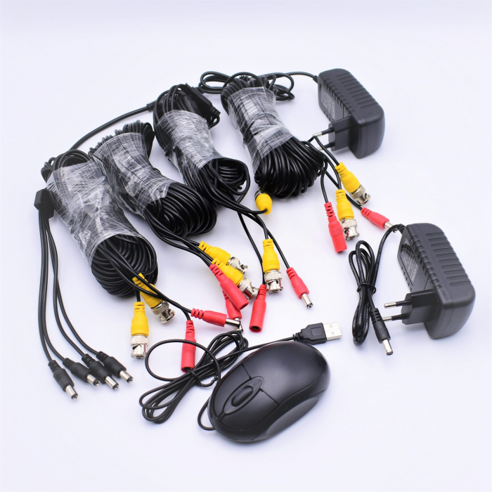 Kit de supraveghere cu 4 camere FULL CCTV AHD, de interior/exterior , JORTAN-6115AHD-4 [3]