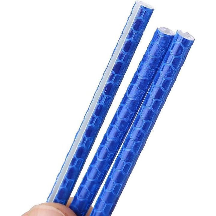 Set 12 tuburi reflectorizante, rezistente la conditii meteorologice, pentru spitele bicicletei, lungime 7.5 cm, albastru [6]