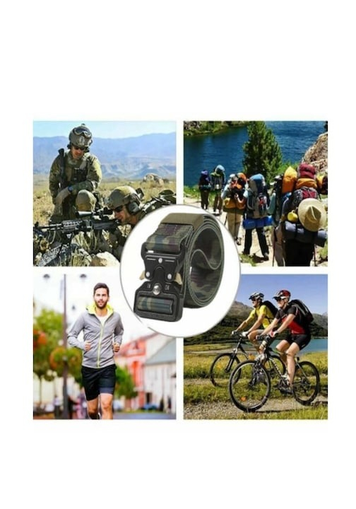 Curea tactica de teren pentru barbati, din Nailon, 125cm, camuflaj [2]