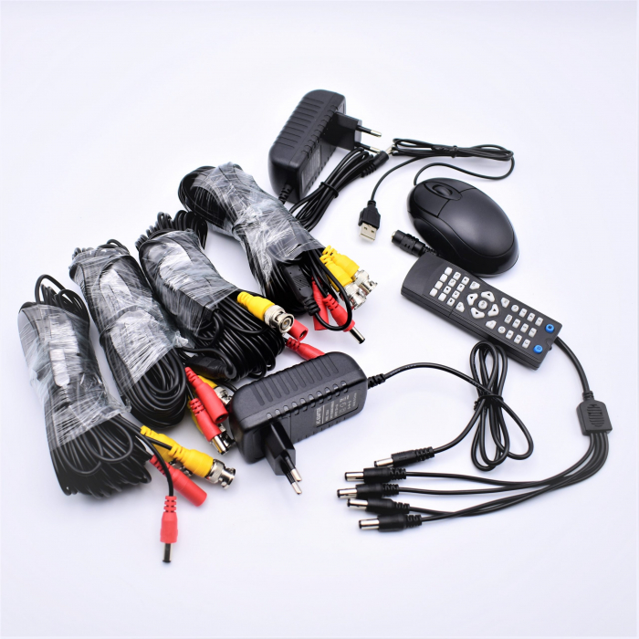 Kit de supraveghere cu 4 camere FULL CCTV AHD de interior/exterior, JORTAN-6145AHD-4 [3]