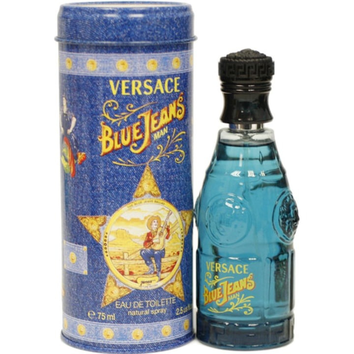 Apa de toaleta pentru barbati, Versace Blue Jeans, 75 ml [5]