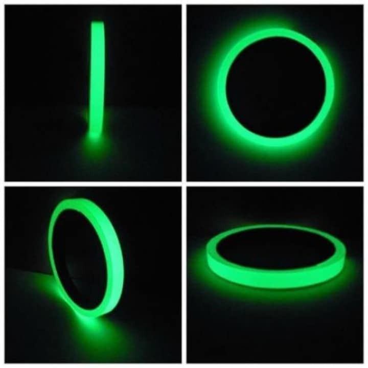 Banda adeziva, fosforescenta, 5 m x 2 cm, multifunctionala, verde [5]