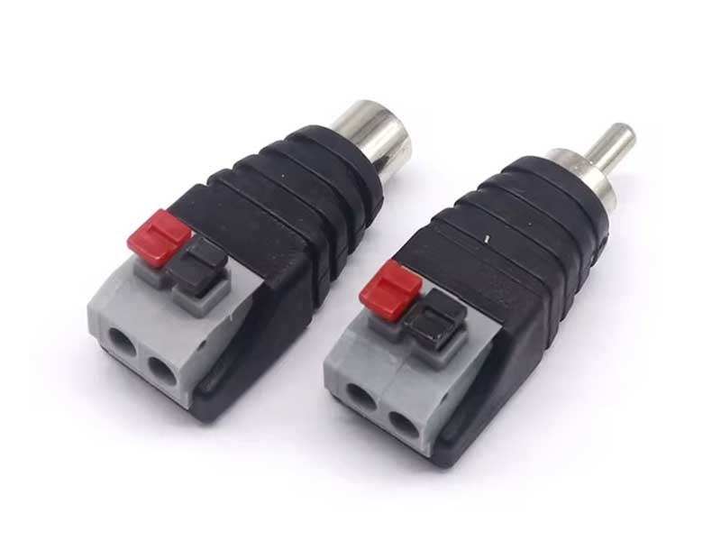 Mufa RCA tata, conectare rapida, negru [5]