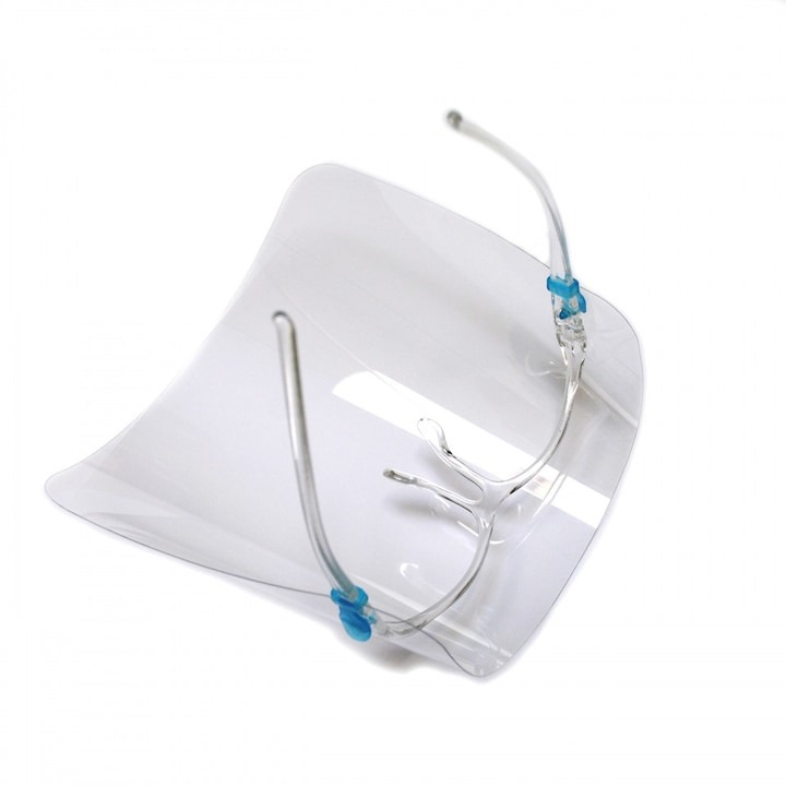 Viziera de protectie, cu rama de ochelari, transparenta, plastic, reutilizabila [5]