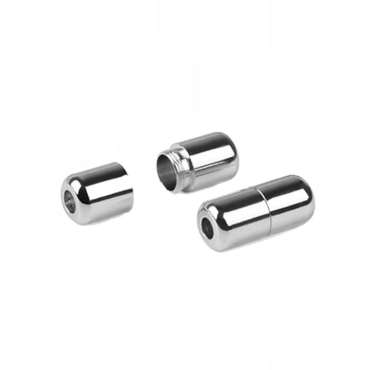 Set 2 capsule metalice pentru inchiderea sireturilor, usor de utilizat, argintiu [5]
